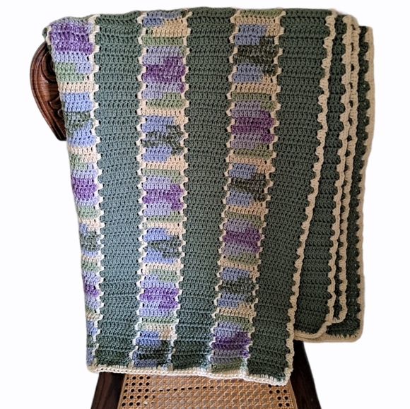 Vintage Other - Afgan Granny blanket, 80" long 40" wide